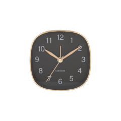 Budík Karlsson KA5957BK Travel Square, 9cm